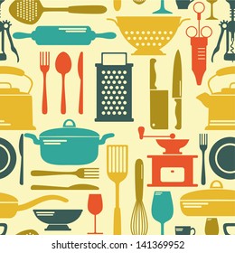 Seamless kitchen background