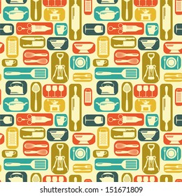 Seamless kitchen background 