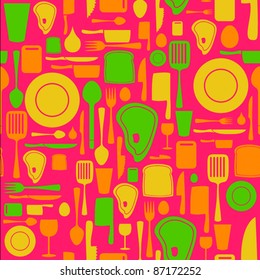 Seamless kitchen and cooking repeat pattern - 2