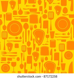 Seamless kitchen and cooking repeat pattern - 3