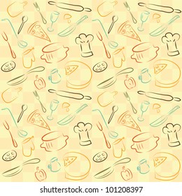 seamless kitchen pattern