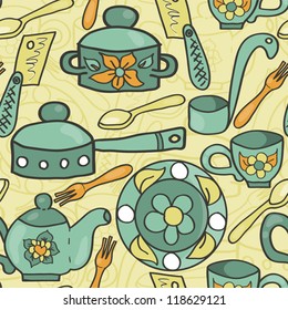 seamless kitchen pattern