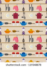 seamless kitchen pattern