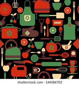 Seamless kitchen pattern