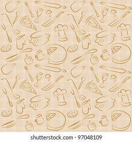 seamless kitchen pattern. eps 10