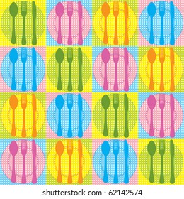 Seamless kitchen pattern vector