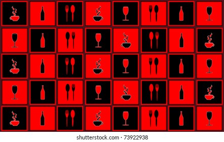 seamless kitchen pattern vector