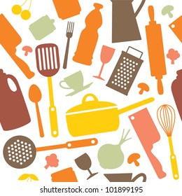 seamless kitchen pattern. vector illustration