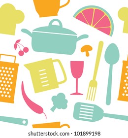 seamless kitchen pattern. vector illustration