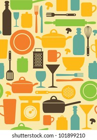 seamless kitchen pattern. vector illustration