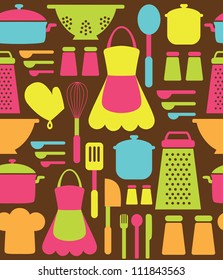 seamless kitchen pattern. vector illustration