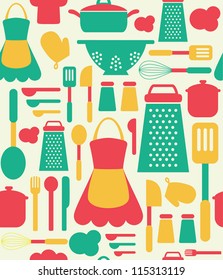 seamless kitchen pattern. vector illustration