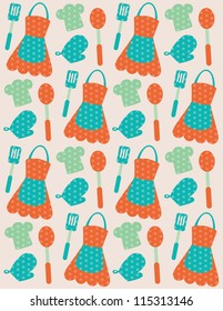 seamless kitchen pattern. vector illustration