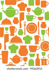 seamless kitchen pattern. vector illustration