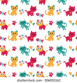 seamless kitten wallpaper design