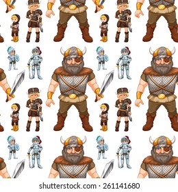Seamless knights and many vikings
