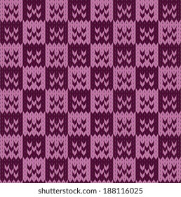 Seamless knit decorative pattern with ornament