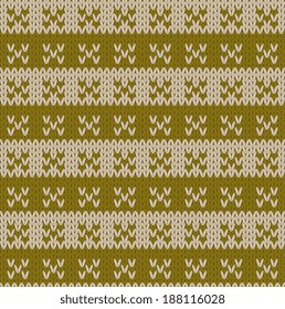 Seamless knit decorative pattern with ornament