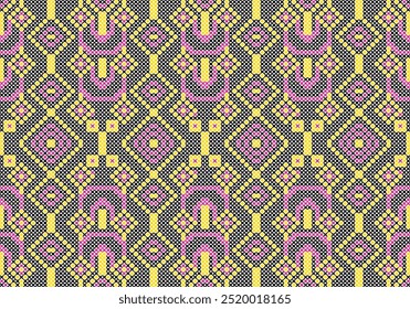 Diseño de Vector de Fondo de pantalla de alfombra de patrón de tela de punto sin costuras