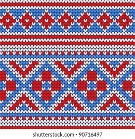 seamless knit pattern, knitted texture Seamless jacquard pattern Vector background for textile design.  Wallpaper, background.