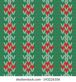 Seamless knit pattern with ornament