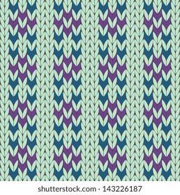 Seamless knit pattern with ornament