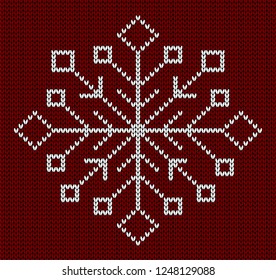 Seamless knit snowflake design
