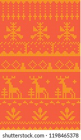 Seamless knit sweater pattern, knitwear, Christmas ornament, New Year's pattern, festive knitwear, texture of yarn