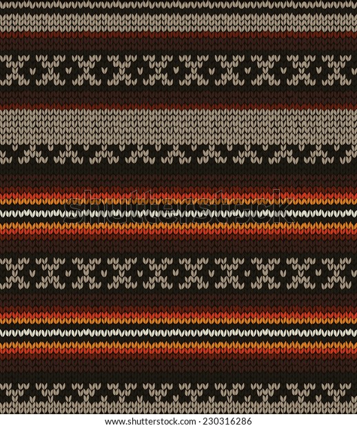 Knitted sweater pattern vector