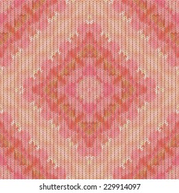 Seamless knitted abstract pattern, vector illustration.