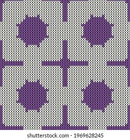 Seamless knitted background. Vector illustration  Colors: Panache, Deep Lilac