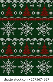 nahtlos gestricktes Weihnachtsmuster Hintergrund, Weihnachtshintergrund