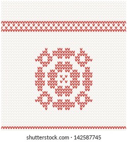 patrón de navidad de punto sin fisuras con flor
