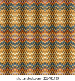 Seamless knitted geometric pattern, vector illustration. 10 eps