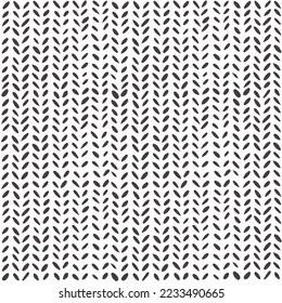 Seamless knitted hand drawn pattern. Background vector illustration.