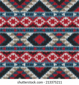 Seamless knitted navajo pattern.