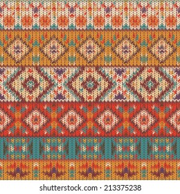 Seamless knitted navajo pattern.