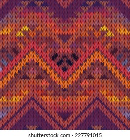 Seamless knitted navajo pattern, vector illustration.