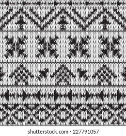 Seamless knitted navajo pattern, vector illustration.