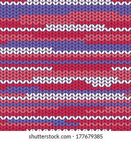 Seamless knitted pattern. Background can be used for wallpaper, gift wrapping, fill backdrop web page. Vector illustration.