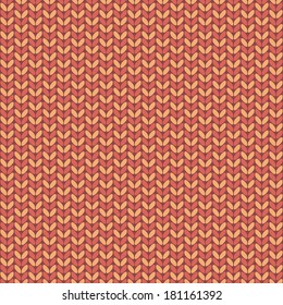 Seamless knitted pattern. Background can be used for wallpaper, gift wrapping, fill backdrop web page. Vector illustration.