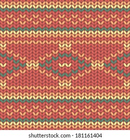 Seamless knitted pattern. Background can be used for wallpaper, gift wrapping, fill backdrop web page. Vector illustration.