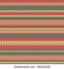 Seamless knitted pattern. Background can be used for wallpaper, gift wrapping, fill backdrop web page. Vector illustration.