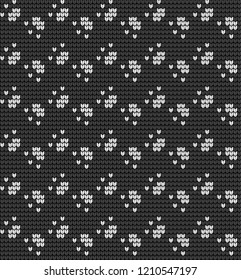 Seamless knitted pattern with cat paws knitwear pattern fabric