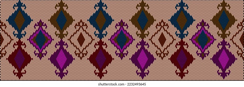 Seamless knitted pattern with Christmas and New Year lanterns.