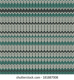 Seamless knitted pattern of colored stripes.Vector.