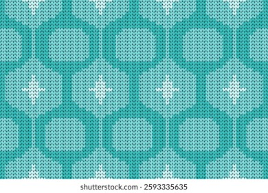 Seamless knitted pattern, seamless fabric pattern, green fabric pattern, honeycomb pattern,  knitted Background style