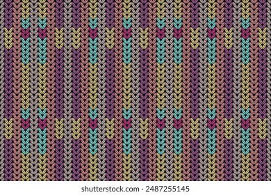 Seamless Knitted Pattern, Festive Sweater Fair Isle Design.