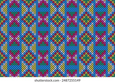 Patrón de punto sin costuras, suéter festivo de diseño Fair Isle.