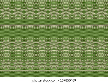 Seamless Knitted Pattern - green
